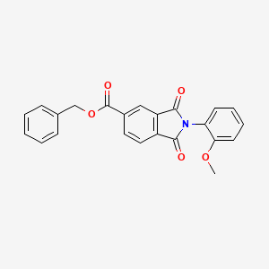 molecular formula C23H17NO5 B3661859 benzyl 2-(2-methoxyphenyl)-1,3-dioxo-5-isoindolinecarboxylate 