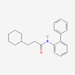 molecular formula C21H25NO B3661870 N-(biphenyl-2-yl)-3-cyclohexylpropanamide 