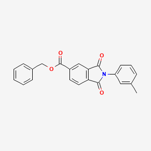 molecular formula C23H17NO4 B3661942 benzyl 2-(3-methylphenyl)-1,3-dioxo-5-isoindolinecarboxylate 