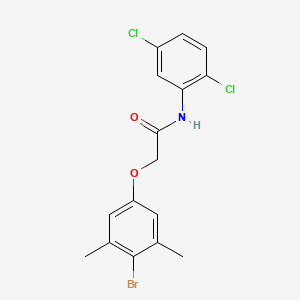 molecular formula C16H14BrCl2NO2 B3661948 2-(4-bromo-3,5-dimethylphenoxy)-N-(2,5-dichlorophenyl)acetamide 