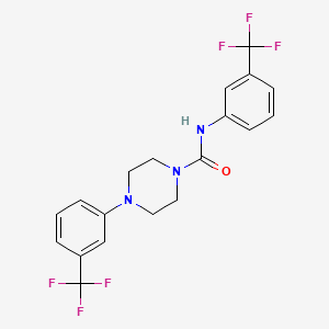 molecular formula C19H17F6N3O B3661963 N,4-bis[3-(trifluoromethyl)phenyl]piperazine-1-carboxamide 