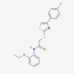 molecular formula C19H17FN2O2S2 B3661991 N-(2-ethoxyphenyl)-2-[[4-(4-fluorophenyl)-1,3-thiazol-2-yl]sulfanyl]acetamide 