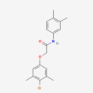 molecular formula C18H20BrNO2 B3662004 2-(4-bromo-3,5-dimethylphenoxy)-N-(3,4-dimethylphenyl)acetamide 