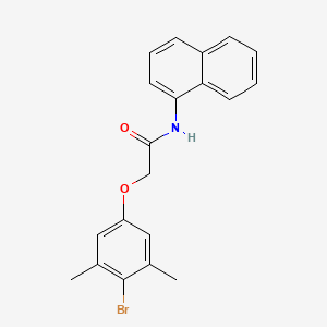 molecular formula C20H18BrNO2 B3662012 2-(4-bromo-3,5-dimethylphenoxy)-N-1-naphthylacetamide 