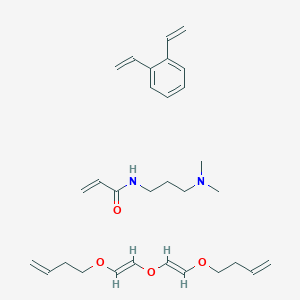 B036621 1,2-bis(ethenyl)benzene;4-[(E)-2-[(E)-2-but-3-enoxyethenoxy]ethenoxy]but-1-ene;N-[3-(dimethylamino)propyl]prop-2-enamide CAS No. 65899-87-8