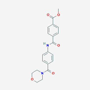 molecular formula C20H20N2O5 B366239 Methyl 4-{[4-(4-morpholinylcarbonyl)anilino]carbonyl}benzoate CAS No. 940210-72-0