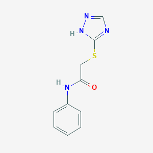 molecular formula C10H10N4OS B366294 N-phenyl-2-(1H-1,2,4-triazol-5-ylsulfanyl)acetamide CAS No. 24706-71-6