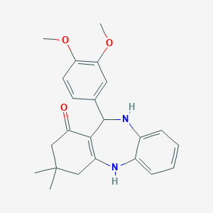 6-(3,4-dimethoxyphenyl)-9,9-dimethyl-6,8,10,11-tetrahydro-5H-benzo[b][1,4]benzodiazepin-7-one