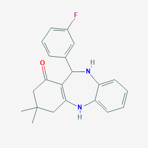 6-(3-fluorophenyl)-9,9-dimethyl-6,8,10,11-tetrahydro-5H-benzo[b][1,4]benzodiazepin-7-one