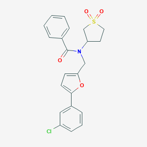 N-{[5-(3-chlorophenyl)furan-2-yl]methyl}-N-(1,1-dioxidotetrahydrothiophen-3-yl)benzamide