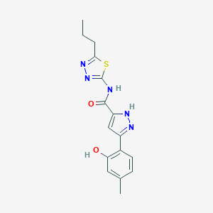 B366354 3-(2-hydroxy-4-methylphenyl)-N-(5-propyl-1,3,4-thiadiazol-2-yl)-1H-pyrazole-5-carboxamide CAS No. 1192012-73-9