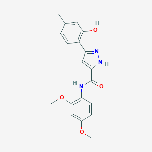 N-(2,4-dimethoxyphenyl)-3-(2-hydroxy-4-methylphenyl)-1H-pyrazole-5-carboxamide