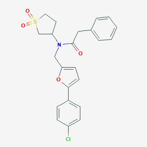 N-{[5-(4-chlorophenyl)furan-2-yl]methyl}-N-(1,1-dioxidotetrahydrothiophen-3-yl)-2-phenylacetamide