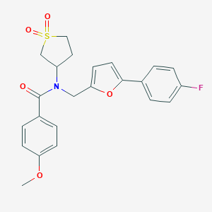 N-(1,1-dioxidotetrahydrothiophen-3-yl)-N-{[5-(4-fluorophenyl)furan-2-yl]methyl}-4-methoxybenzamide