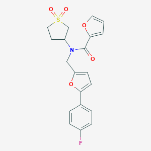 molecular formula C20H18FNO5S B366367 N-(1,1-dioxidotetrahydrothiophen-3-yl)-N-{[5-(4-fluorophenyl)furan-2-yl]methyl}furan-2-carboxamide CAS No. 898609-40-0