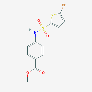 molecular formula C12H10BrNO4S2 B366386 METHYL 4-(5-BROMOTHIOPHENE-2-SULFONAMIDO)BENZOATE CAS No. 679413-92-4