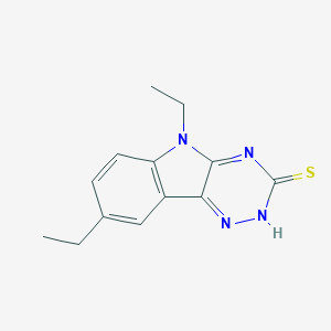 molecular formula C13H14N4S B366414 5,8-diethyl-5H-[1,2,4]triazino[5,6-b]indole-3-thiol CAS No. 736968-36-8