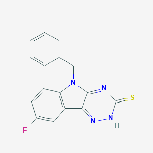 molecular formula C16H11FN4S B366422 5-Benzyl-8-fluoro-5H-[1,2,4]triazino[5,6-b]indole-3-thiol CAS No. 708248-27-5