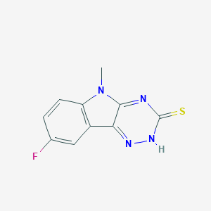 molecular formula C10H7FN4S B366424 8-fluoro-5-methyl-5H-[1,2,4]triazino[5,6-b]indole-3-thiol CAS No. 23563-12-4