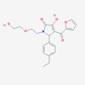 molecular formula C21H23NO6 B366453 5-(4-ethylphenyl)-4-(2-furoyl)-3-hydroxy-1-[2-(2-hydroxyethoxy)ethyl]-1,5-dihydro-2H-pyrrol-2-one CAS No. 840484-05-1