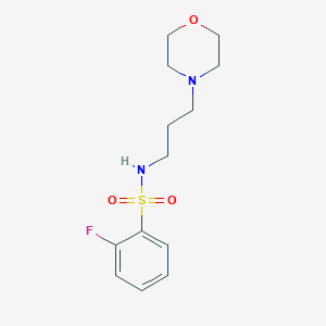 molecular formula C13H19FN2O3S B366459 2-fluoro-N-(3-morpholin-4-ylpropyl)benzenesulfonamide CAS No. 1022996-69-5