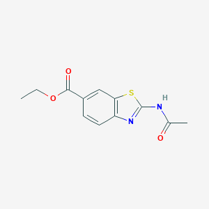 molecular formula C12H12N2O3S B366487 Ethyl 2-acetamidobenzo[d]thiazole-6-carboxylate CAS No. 134949-41-0