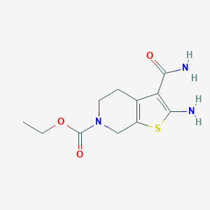 molecular formula C11H15N3O3S B366492 2-氨基-3-氨基甲酰基-4,7-二氢噻吩并[2,3-c]吡啶-6(5H)-羧酸乙酯 CAS No. 24248-71-3