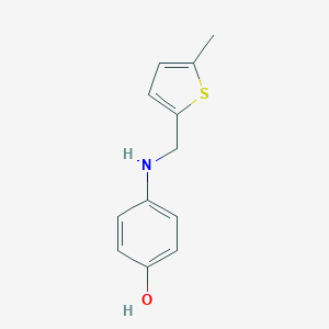 molecular formula C12H13NOS B366498 4-[(5-Methylthiophen-2-yl)methylamino]phenol CAS No. 18168-46-2