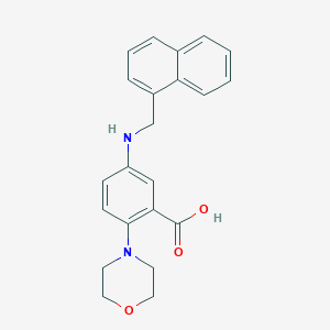 molecular formula C22H22N2O3 B366532 2-(4-Morpholinyl)-5-[(1-naphthylmethyl)amino]benzoic acid CAS No. 765924-68-3