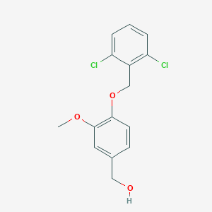 molecular formula C15H14Cl2O3 B366535 {4-[(2,6-Dichlorobenzyl)oxy]-3-methoxyphenyl}methanol CAS No. 838869-53-7