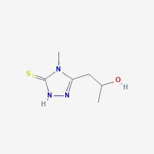 molecular formula C6H11N3OS B366602 1-(5-mercapto-4-methyl-4H-1,2,4-triazol-3-yl)propan-2-ol CAS No. 667408-61-9