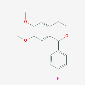 molecular formula C17H17FO3 B366624 1-(4-fluorophenyl)-6,7-dimethoxy-3,4-dihydro-1H-isochromene CAS No. 893775-86-5
