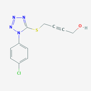 molecular formula C11H9ClN4OS B366648 4-{[1-(4-chlorophenyl)-1H-tetraazol-5-yl]sulfanyl}-2-butyn-1-ol CAS No. 889946-34-3