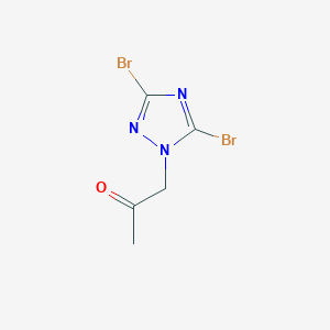 molecular formula C5H5Br2N3O B366673 1-(3,5-dibromo-1H-1,2,4-triazol-1-yl)propan-2-one CAS No. 919971-51-0