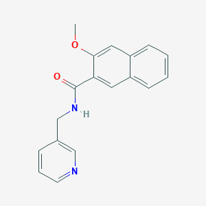 molecular formula C18H16N2O2 B366690 3-methoxy-N-(pyridin-3-ylmethyl)naphthalene-2-carboxamide CAS No. 433324-04-0