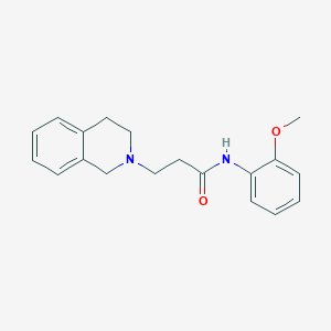 molecular formula C19H22N2O2 B366729 3-(3,4-dihydro-2(1H)-isoquinolinyl)-N-(2-methoxyphenyl)propanamide CAS No. 329209-49-6