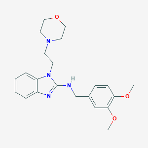molecular formula C22H28N4O3 B366741 (3,4-Dimethoxy-benzyl)-[1-(2-morpholin-4-yl-ethyl)-1H-benzoimidazol-2-yl]-amine CAS No. 325729-91-7