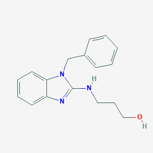 molecular formula C17H19N3O B366742 3-[(1-Benzylbenzimidazol-2-yl)amino]propan-1-ol CAS No. 292613-31-1