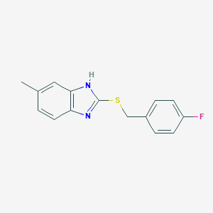 2-[(4-fluorophenyl)methylsulfanyl]-6-methyl-1H-benzimidazole