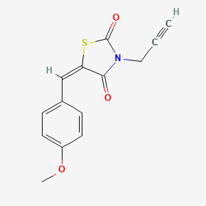 molecular formula C14H11NO3S B3667561 (5E)-5-[(4-methoxyphenyl)methylidene]-3-prop-2-ynyl-1,3-thiazolidine-2,4-dione 