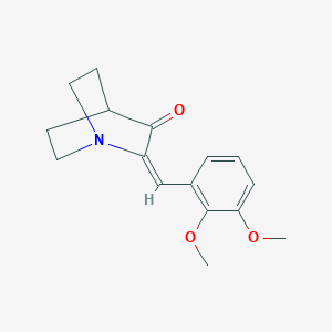 molecular formula C16H19NO3 B366767 (2E)-2-(2,3-dimethoxybenzylidene)-1-azabicyclo[2.2.2]octan-3-one CAS No. 299166-14-6