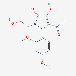 4-acetyl-5-(2,4-dimethoxyphenyl)-3-hydroxy-1-(2-hydroxyethyl)-1,5-dihydro-2H-pyrrol-2-one