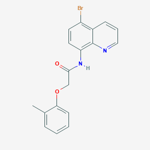 molecular formula C18H15BrN2O2 B3667819 N-(5-bromoquinolin-8-yl)-2-(2-methylphenoxy)acetamide 