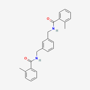 molecular formula C24H24N2O2 B3667851 2-methyl-N-[[3-[[(2-methylbenzoyl)amino]methyl]phenyl]methyl]benzamide 
