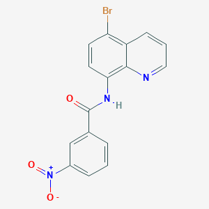 molecular formula C16H10BrN3O3 B3667903 N-(5-bromoquinolin-8-yl)-3-nitrobenzamide 
