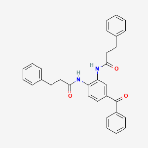 molecular formula C31H28N2O3 B3667951 N,N'-(4-benzoyl-1,2-phenylene)bis(3-phenylpropanamide) 