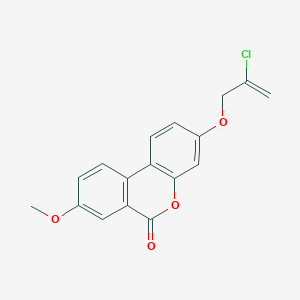molecular formula C17H13ClO4 B3668016 3-[(2-CHLOROALLYL)OXY]-8-METHOXY-6H-BENZO[C]CHROMEN-6-ONE 