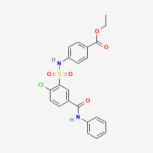 molecular formula C22H19ClN2O5S B3668021 SABA1 