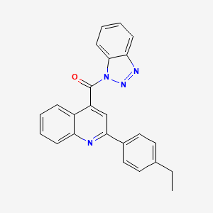 molecular formula C24H18N4O B3668042 Benzotriazol-1-yl-[2-(4-ethylphenyl)quinolin-4-yl]methanone 