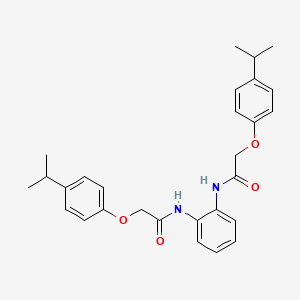 molecular formula C28H32N2O4 B3668101 N,N'-1,2-phenylenebis[2-(4-isopropylphenoxy)acetamide] 